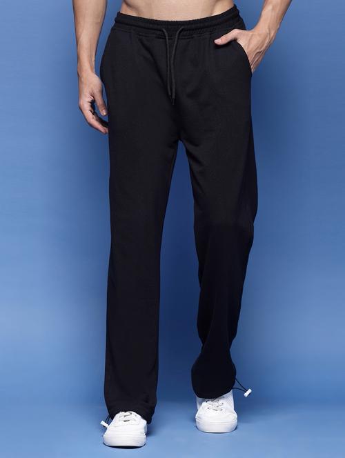 men mid rise solid full length track pant - 21713518 - Very Small Image - 1