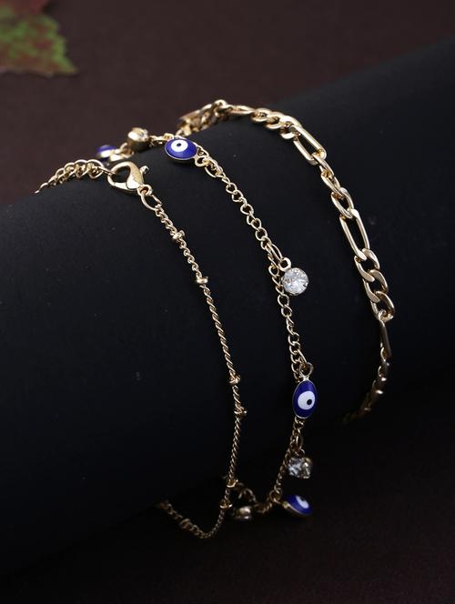 women gold plated anklet - 21713683 - Very Small Image - 1