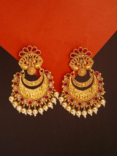 women gold plated chandbali  - 21713726 - Very Small Image - 1
