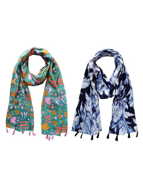 women pack of 2 floral printed scarf - 21715655 - Very Small Image - 1