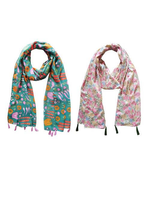 women pack of 2 printed scarfs - 21715682 - Very Small Image - 1