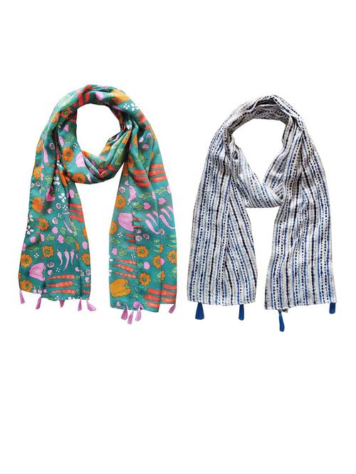 women pack of 2 printed scarfs - 21715721 - Very Small Image - 1