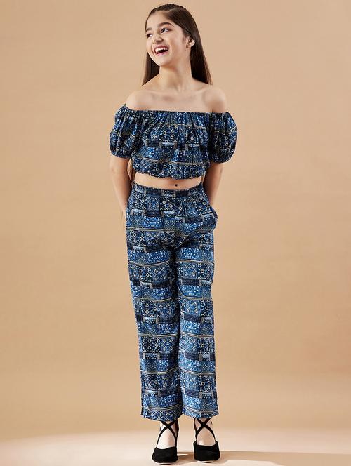 girls printed top & palazzo co-ords set - 21715805 - Very Small Image - 1