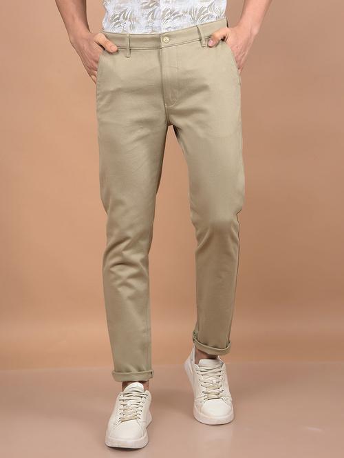 men mid rise solid chinos - 21716342 - Very Small Image - 1