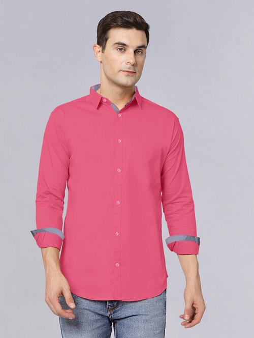 men long sleeves solid casual shirt - 21716600 - Very Small Image - 1