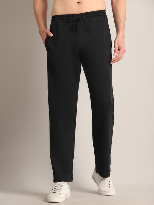 men mid rise solid full length track pant - 21716648 - Very Small Image - 1