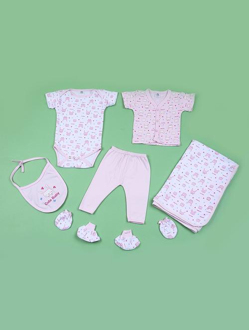 kids pink printed 6 piece gift set - 21716718 - Very Small Image - 1