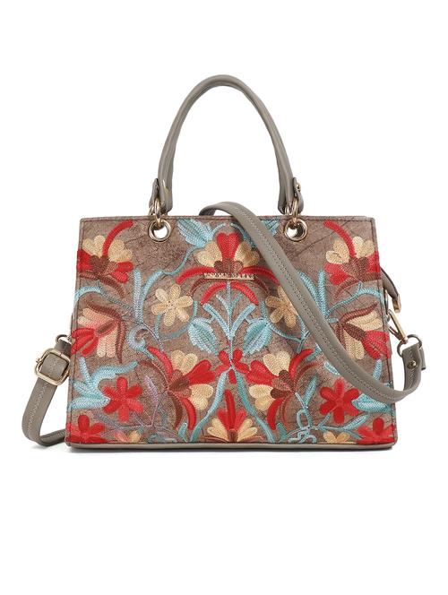 women embroidered stylish handbag with detachable strap - 21717140 - Very Small Image - 1