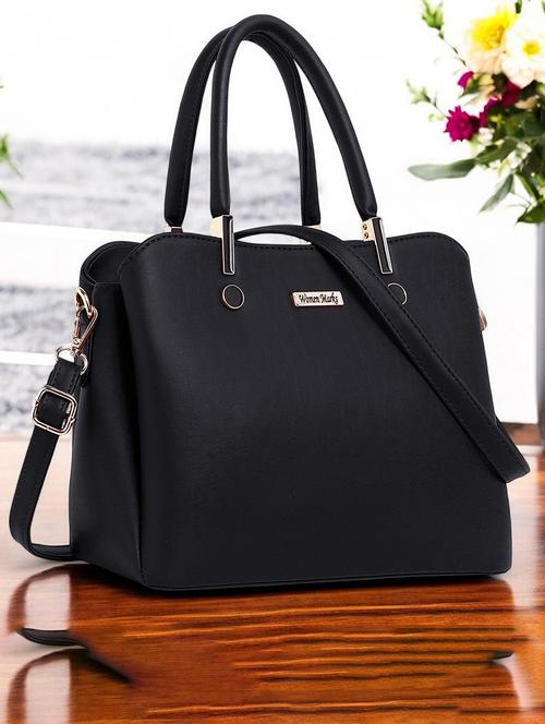 women solid handbag with detachable strap - 21717177 - Very Small Image - 1