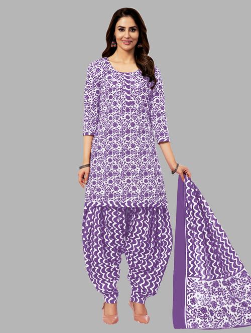 women printed 3-piece unstitched dress material  - 21717836 - Very Small Image - 1