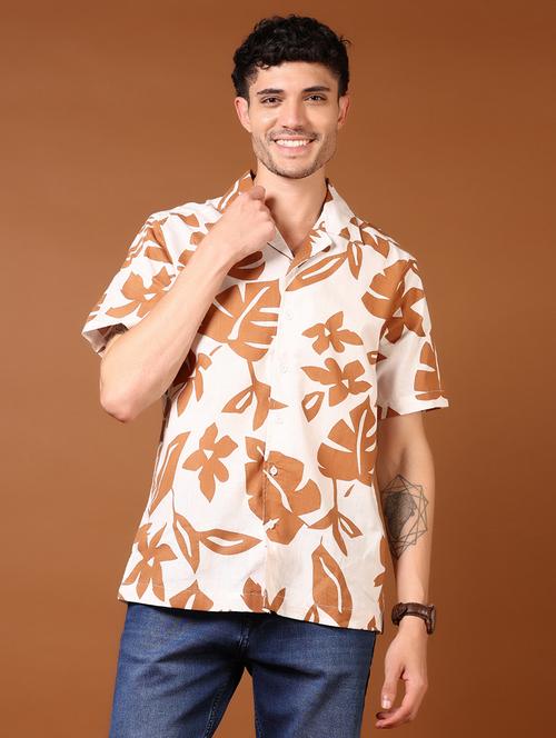 men short sleeves printed casual shirt - 21717939 - Very Small Image - 1