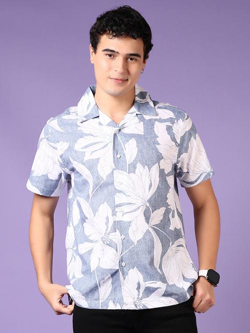 men short sleeves printed casual shirt - 21717940 - Very Small Image - 1