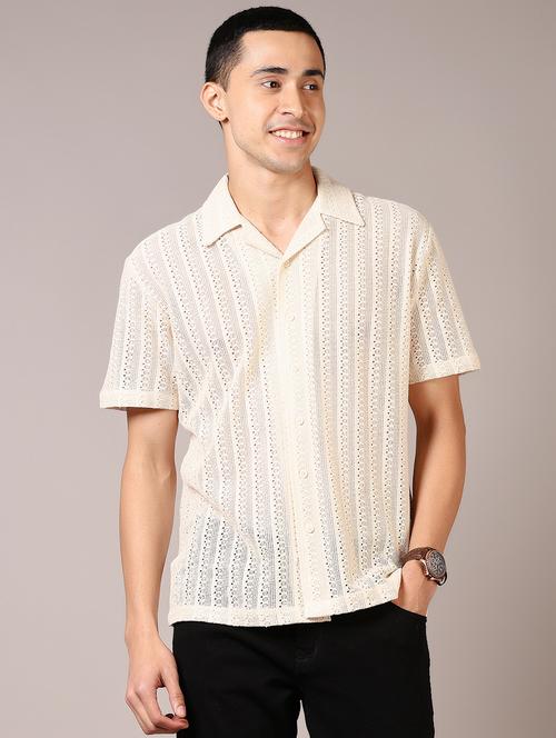 men self design short sleeve casual shirt - 21717941 - Very Small Image - 1