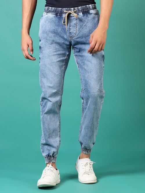 Men Washed Mid Rise Jogger - 21718098 - Very Small Image - 1