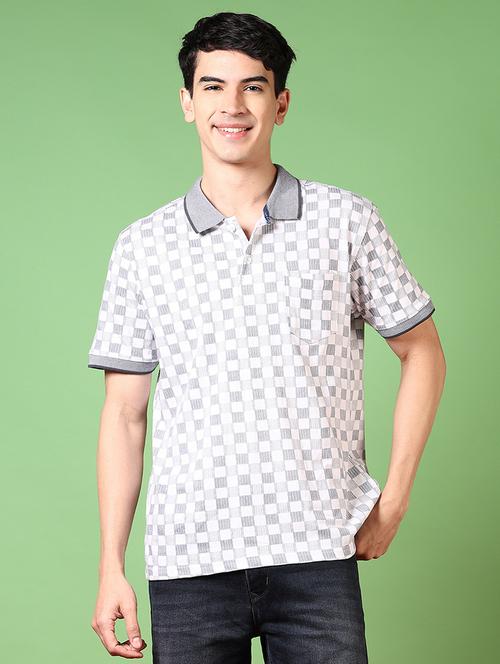 men printed short sleeve polo t-shirt - 21718128 - Very Small Image - 1