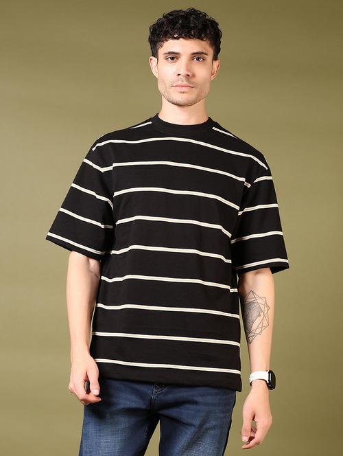men short sleeves striped t-shirt - 21718129 - Very Small Image - 1
