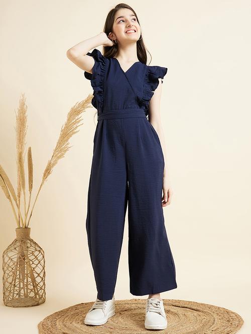 girls solid full length jumpsuit  - 21718765 - Very Small Image - 1