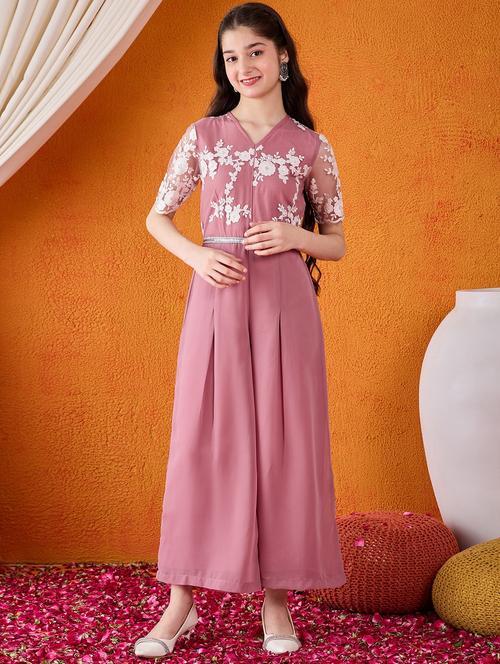 girls embroidered full length jumpsuit  - 21718788 - Very Small Image - 1