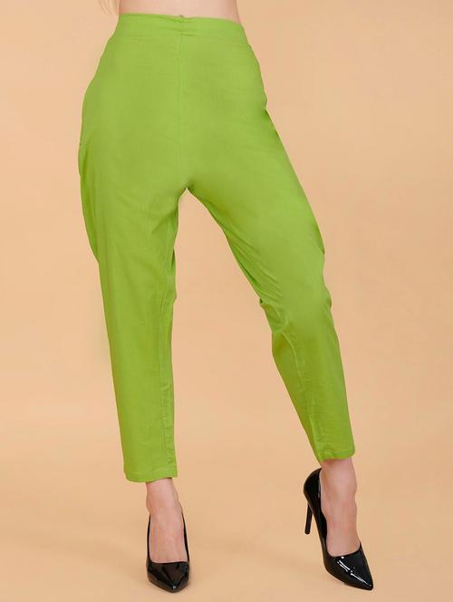 women solid mid rise cigarette pants  - 21719927 - Very Small Image - 1