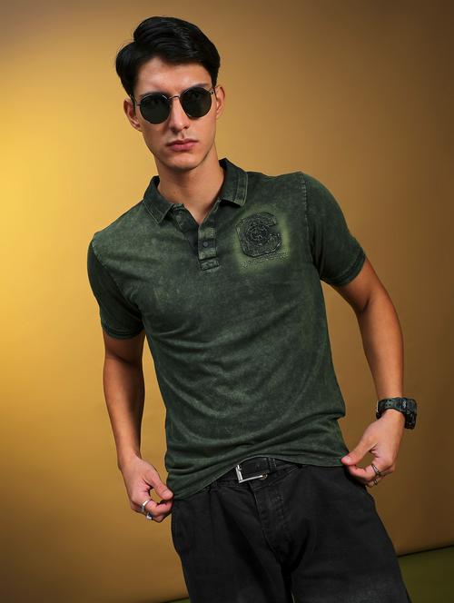 men self designed short sleeves polo t-shirt - 21719976 - Very Small Image - 1