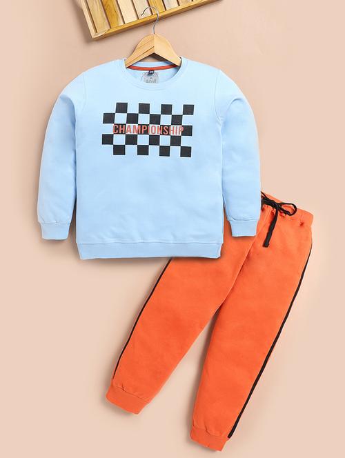 boys printed full length twin set - 21720254 - Very Small Image - 1