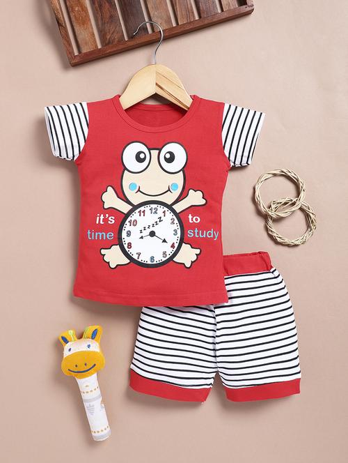 boys printed shorts twin set - 21720260 - Very Small Image - 1