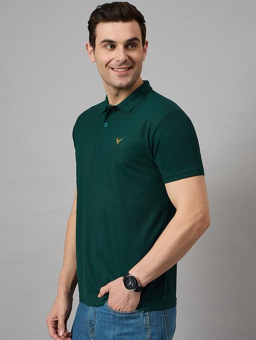 men solid short sleeve polo t-shirt - 21720415 - Very Small Image - 1
