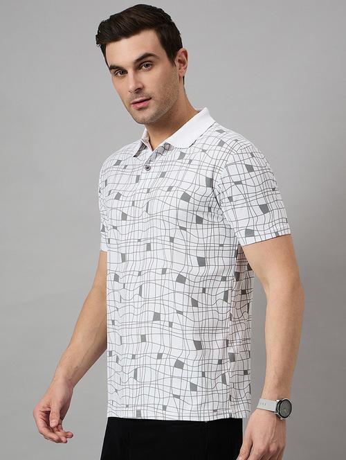 men printed short sleeve polo t-shirt - 21720419 - Very Small Image - 1