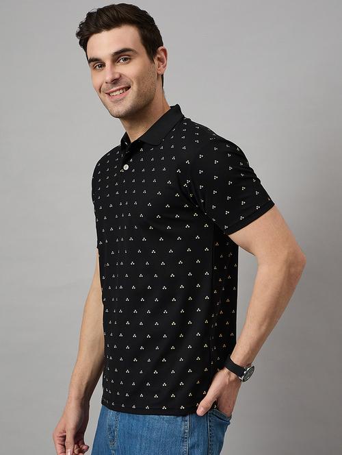 men printed short sleeve polo t-shirt - 21720421 - Very Small Image - 1