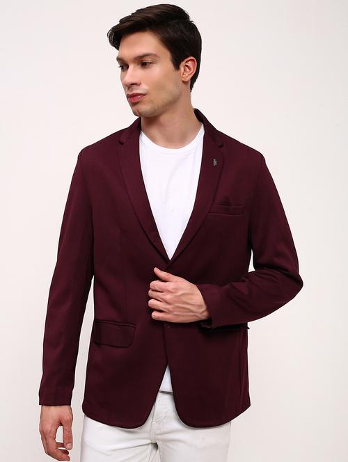 men's solid single-breasted blazer - 21721380 - Very Small Image - 1