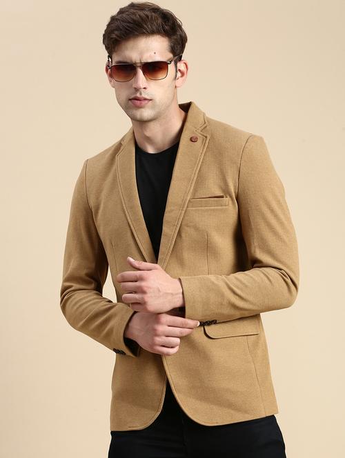 men's solid single-breasted blazer - 21721385 - Very Small Image - 1