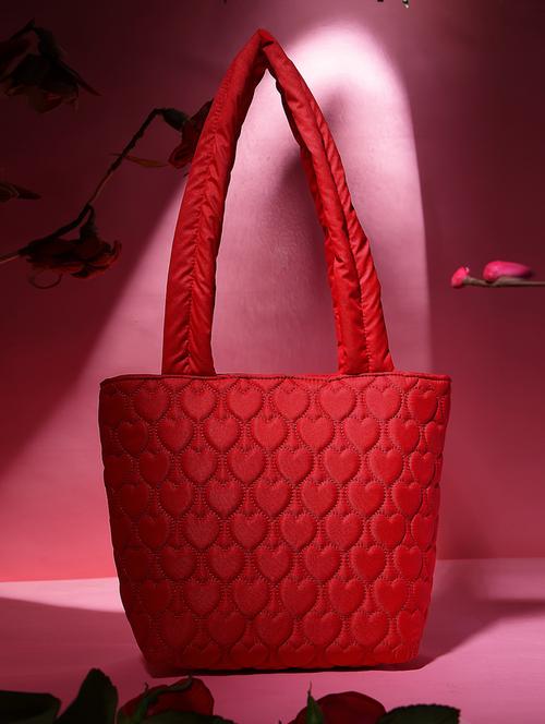 women red solid quilted handbag - 21721929 - Very Small Image - 1