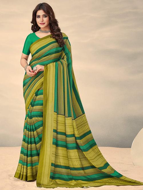 women printed casual wear saree with blouse - 21721948 - Very Small Image - 1