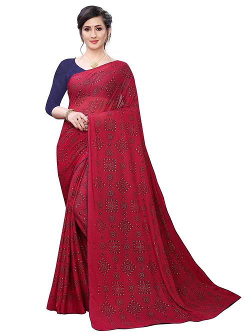 women printed casual wear saree with blouse - 21722234 - Very Small Image - 1