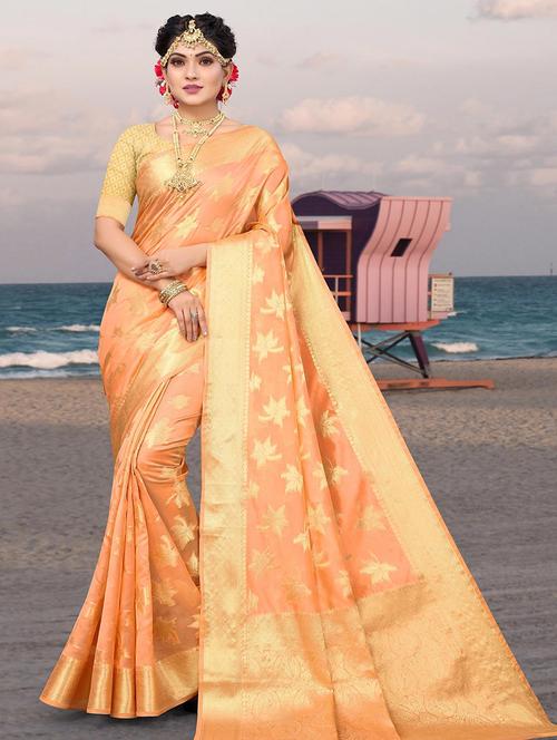 women self design banarasi saree with blouse - 21722507 - Very Small Image - 1
