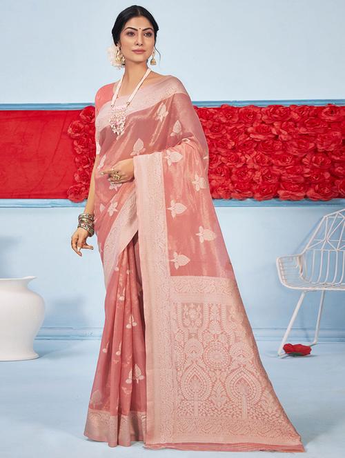 women self design banarasi saree with blouse - 21722588 - Very Small Image - 1