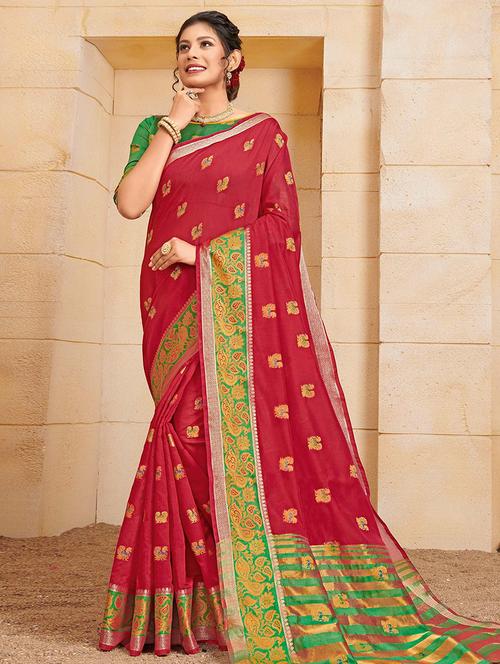 women self design banarasi saree with blouse - 21722613 - Very Small Image - 1