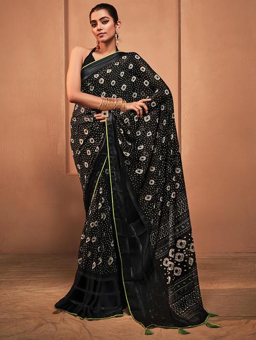 women printed casual wear saree with blouse - 21722652 - Very Small Image - 1