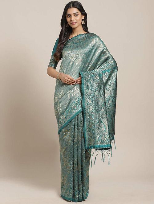 women self design banarasi saree with blouse - 21722720 - Very Small Image - 1