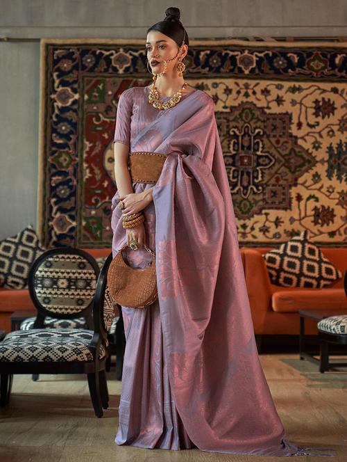 women self design kanjivaram saree with blouse - 21722799 - Very Small Image - 1