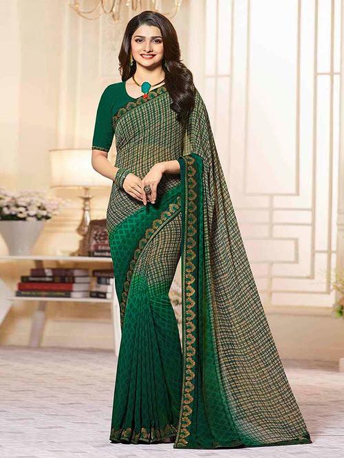 women printed casual wear saree with blouse - 21722903 - Very Small Image - 1
