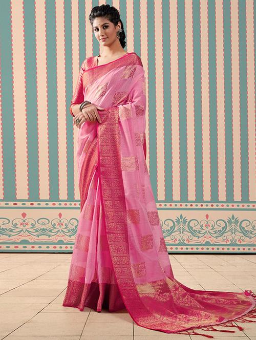 women self design banarasi saree with blouse - 21723012 - Very Small Image - 1