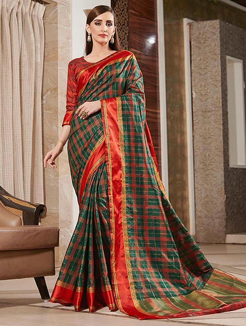women self design banarasi saree with blouse - 21723032 - Very Small Image - 1