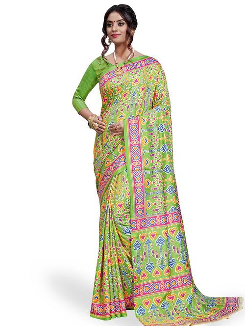 women printed casual wear saree with blouse - 21723140 - Very Small Image - 1