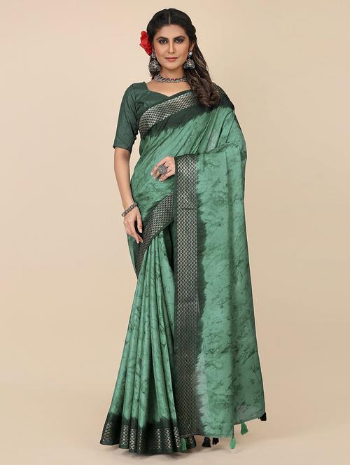 women printed casual wear saree with blouse - 21723142 - Very Small Image - 1