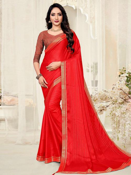 women red self design lace work saree with blouse - 21723266 - Very Small Image - 1