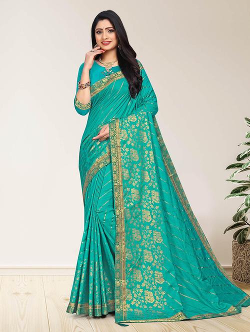 women printed casual wear saree with blouse - 21723310 - Very Small Image - 1