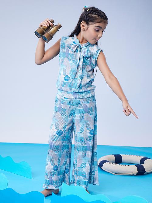 girls printed top and palazzo co-ord set - 21723928 - Very Small Image - 1