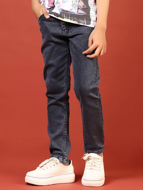 boys solid mid rise slim fit jean - 21724156 - Very Small Image - 1