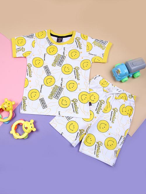 boys printed t-shirt & shorts casual wear sets - 21724183 - Very Small Image - 1